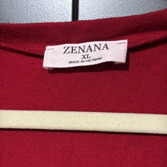 Zenana | Maroon | V-Neck Tunic style long sleeve | Size XL | Women’s - Picture 3 of 4